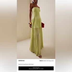 SIMKHAI Sandrine Crepe Butter Maxi Dress